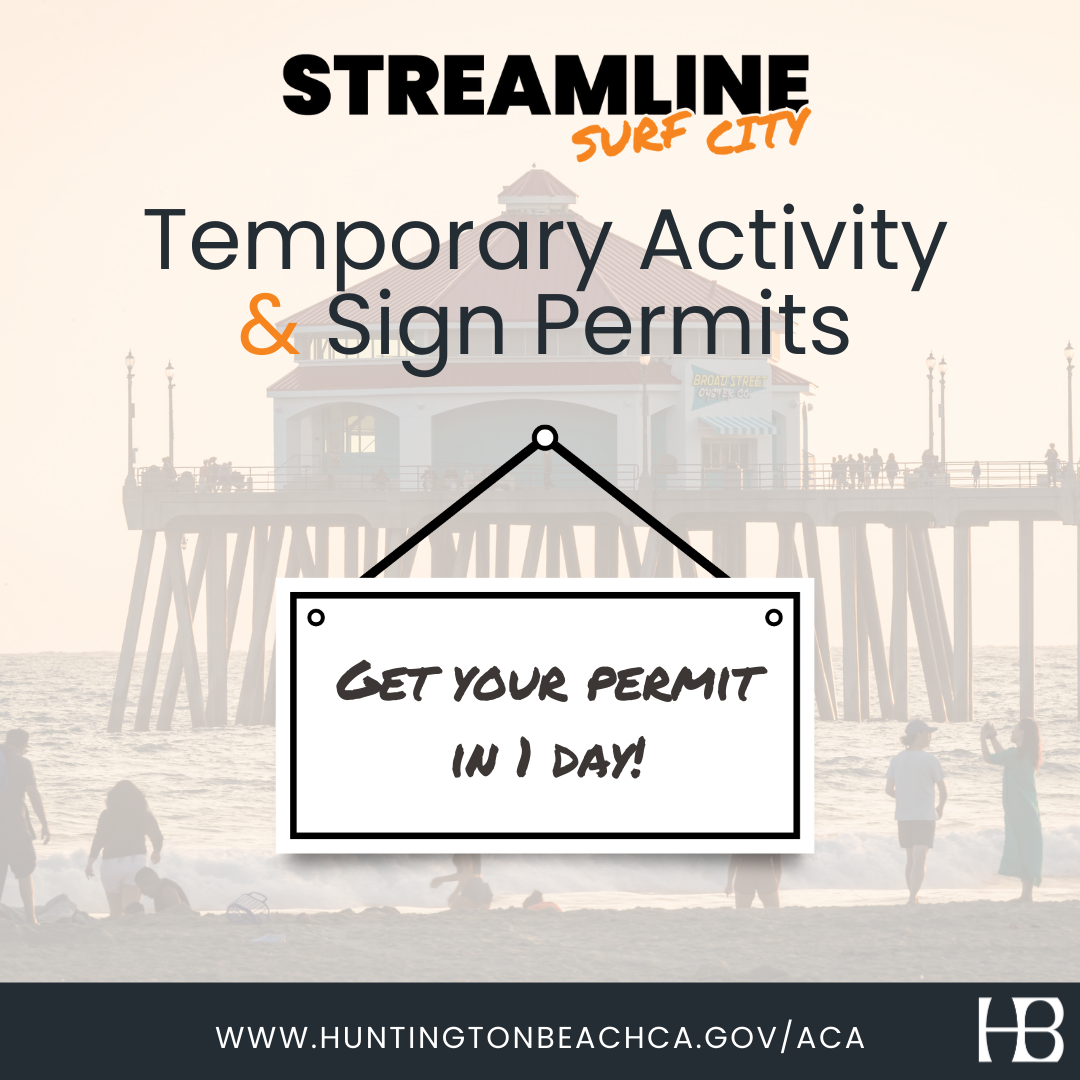 Streamline Surf City: Temporary Activity & Temporary Sign Permits